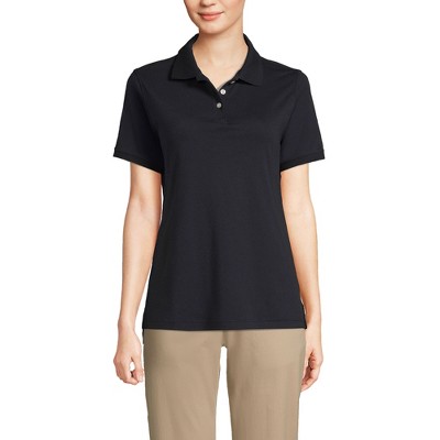 Lands' End School Uniform Women's Short Sleeve Interlock Polo Shirt