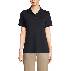 Lands' End School Uniform Women's Short Sleeve Interlock Polo Shirt - 1 of 4