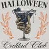 Rerun Island Women Halloween Cocktail Club Dark Drinks Short Sleeve Graphic Cotton Baby Tee - 2 of 4