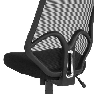 Ergonomic High-Back Armless Black Mesh Swivel Office Chair