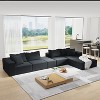 TiramisuBest 132" Modular L-Shaped Upholstered Sectional Sofa Set w/ 6 Pillows & Free Combination for Living Room & Bedroom,Green - 4 of 4