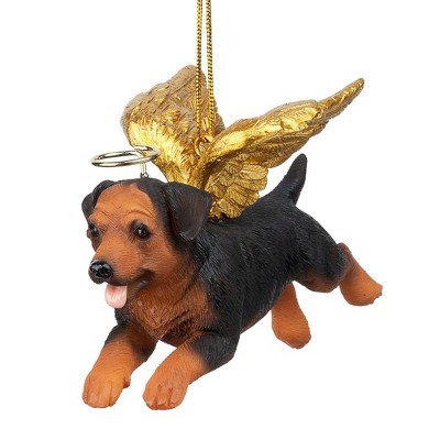 Design Toscano Honor the Pooch: Rottweiler Holiday Dog Angel Ornament