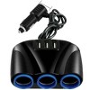 Sanoxy 3 Way Car Lighter Socket Splitter Dual USB Charger Power Adapter 12V - image 4 of 4