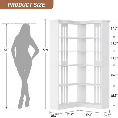 Product size illustration with scale silhouette and dimensions