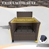 EAGLE PEAK Ocean Vista 4 piece Wicker Outdoor Patio Seating Set, Variated Wicker Conversation Dining Chairs Set with Cushions - 4 of 4
