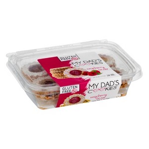 My Dad's Cookies Gluten Free Raspberry Linzer Cookie - Case of 12 - 6 oz - 1 of 4