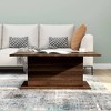 vidaXL Modern Coffee Table in Brown Oak - Rectangular Engineered Wood Couch Table - Easy to Clean with Sturdy Construction - 3 of 4