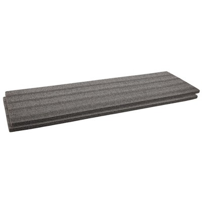 Okuna Outpost 2-Pack Packing Foam Sheets - 54x16x1 Customizable Polyethylene Insert Pads for Tool Case Cushioning, Crafts