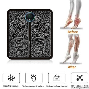 Angel Sar Electric Foot Massager Pad, 19 Levels 8 Modes Muscle Stimulator Mat for Blood Circulation - 1 of 4