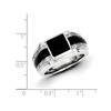 Black Bow Jewelry Mens White Diamond & Black Onyx 11.5mm Tapered Band in Sterling Silver - 4 of 4