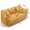 NicBex Chenille Bean Bag Chair with High-Resilience Foam and 2 Seats,Lazy Sofa Chair with Handle Design and Armrest,Lounge Chair for Living Room - 3 of 4