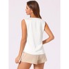 cheibear Women's V Neck Silk Satin Sleeveless Summer Top - 3 of 4