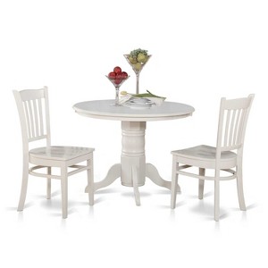 HomeStock 5-Pc Buttermilk and Cherry Solid Wood Top - Dining Room Set - Seats 4 - 1 of 4