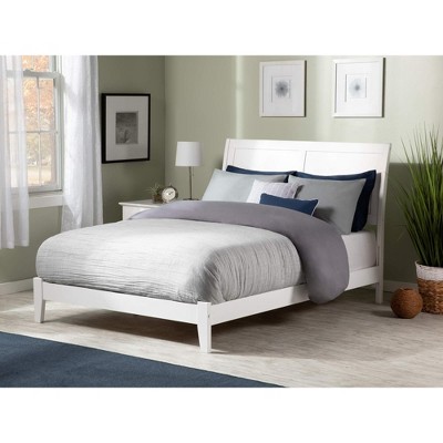 AFI Furnishings Portland Full Traditional Bed with Open Footboard and Turbo Charger in White