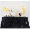Wikineon Black Sequin Tablecloth Halloween Table Overlays Shimmer Table Cloth 90x90-inch Square Halloween Decoration Elegant Wedding Tablecloth - 2 of 4