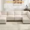 U-Shaped Corduroy Sectional Sofa with Reversible Chaise, Deep Seat & Durable Support - 4 of 4