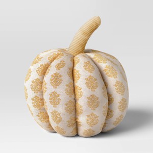 Block Print Shaped Pumpkin Throw Pillow - Threshold™ - 1 of 3