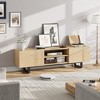 Jojoka TV Stand for 80 Inch, Modern Entertainment Center with 2 Drawers, Wooden Media Cabinet with Heavy Duty Leg and Open - 2 of 4