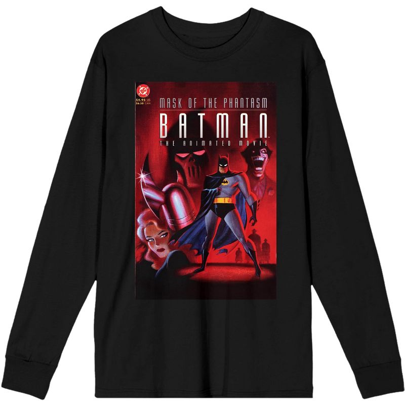 Batman Mask of the Phantasm Cover Art Men's Black Long Sleeve Shirt, 1 of 3