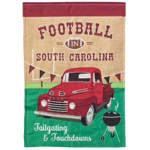 Magnolia Garden Football In South Carolina Garnet 13 x 18 Polyester Outdoor Hanging Garden Flag - 1 of 2