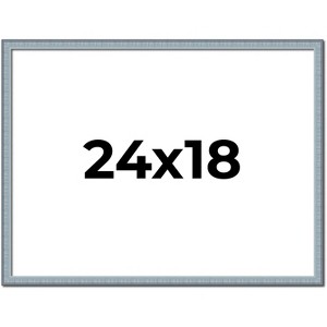 PosterPalooza | Textured Blue Picture Frame - UV Acrylic, Backing Board, Hanging Hardware Included - 1 of 4