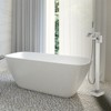 Cobbe Floor Standing Tub Faucet with Swivel Spout Handheld Shower Shower and 59-Inch Hose Tub Filler Single Handle Brushed Nickel - 2 of 4
