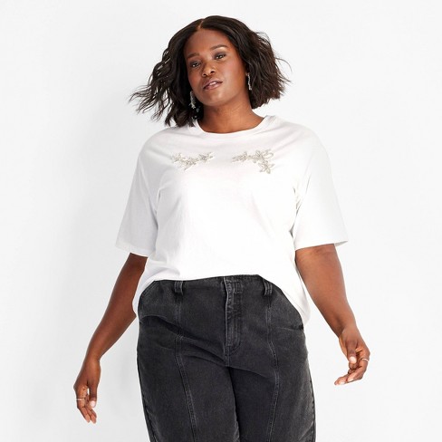 Womens white t shirt target sales