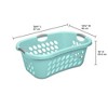 Sterilite 6 Pack Plastic Laundry Baskets, 1.25 Bushels Clothes Hamper with Contour Rim and Handles, Ultra HipHold, Mindful Mint - 2 of 4