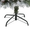 4ft. Flocked Pine Artificial Christmas Tree with Pinecones & 100 Clear LED Lights – Charming Winter Holiday X-Mas Tree - 4 of 4