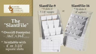 White Corrugated Cardboard Upright Rolled File Storage with 16 Slots
