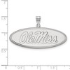 Black Bow Jewelry 10k White Gold Mississippi Rebels NCAA Large Pendant - 2 of 3