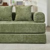 78.8" Chenille Convertible Floor Sofa Bed with Armrest - 4 of 4