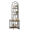 NicBex 4-Tiers Corner Bookshelf,Plant Stand with Metal Frame for Living Room,Kitchen,Home Office - 4 of 4