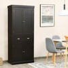 Tangkula Kitchen Cabinet Pantry Cupboard Freestanding w/Shelves Espresso - 4 of 4