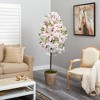 Nearly Natural 70-in Cherry Blossom Artificial Tree in Farmhouse Planter - 4 of 4