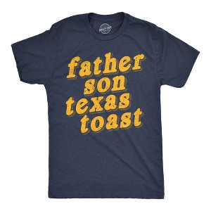 Mens Funny T Shirts Father Son Texas Toast Sarcastic Food Graphic Novelty Tee For Men - Crazy Dog Men's T Shirt - 1 of 4