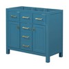 VYNXARIA 36'' Bathroom Vanity - Modern Freestanding Storage Cabinet in Blue - 3 of 4