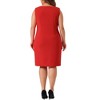 Agnes Orinda Women's Plus Size Office Club Classic Boat Neck Sleeveless Bodycon Dresses - 4 of 4