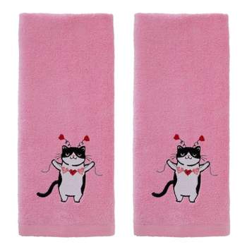 2pc Valentine Cat Hand Towel Set - SKL Home