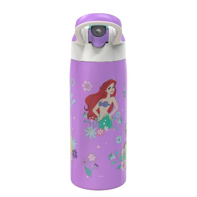 Zak Designs 19oz Princess Stainless Steel Double Wall Vacuum Riverside Water Bottle Purple MISSING STRAW