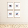 Big Dot of Happiness Stars & Stripes - Unframed Patriotic Linen Paper Wall Art - Set of 4 - Artisms - 8 x 10 inches - 3 of 4