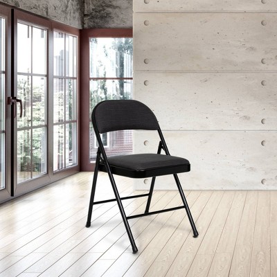 Set of 4 Fabric Padded Folding Chairs - Hampden Furnishings