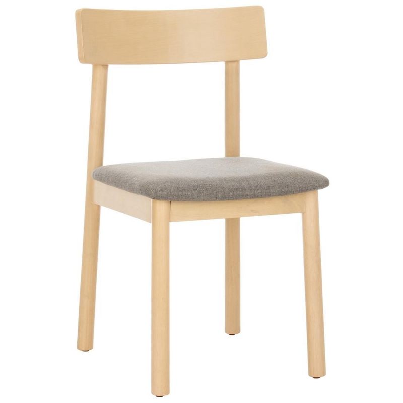 Lizette Retro Dining Chair (Set of 2) - White Oak/Grey Cushion - Safavieh., 5 of 10