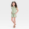 Girls' Short Sleeve Button-Down Shirt - Cat & Jack™ - 3 of 3
