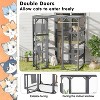 Outdoor Cat House, DIY Cat Enclosure, Cat Catio with Double Enter Doors, Balcony Cat Playpen with Platforms & Double Condos for 1-3 Cats - ModernLuxe - 3 of 4