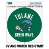 Tulane University Green Wave Automotive Car Window Locker Circle Bumper Sticker - 2 of 4