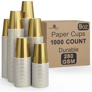 Crown Display 9 oz. Disposable Coffee Cups Paper Cups Hots Drinks/Cold Cups Durable Disposable Hot Tea Cup Disposable - 1 of 4