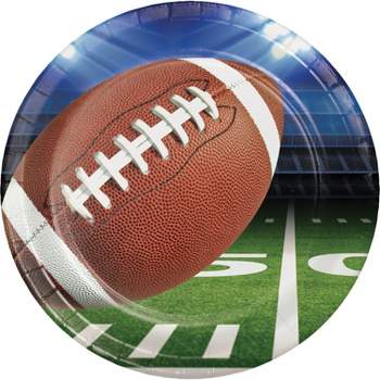 24ct Football Party Football Paper Plates