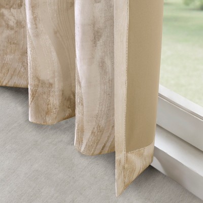 Ivory Ground Length Blackout Grommet Top Drapes