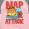 Girls' - Garfield - Nap Attack Shirt Tail Raglan Graphic T-shirt - 2 of 4